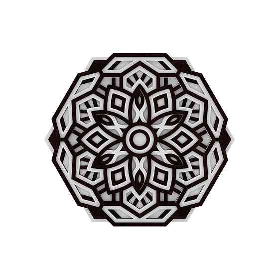 Мандала – Дерев'яний декор на стіну Київ