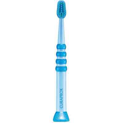 Детская зубная щетка Curaprox CS Baby з гумованою ручкою (0-4 років) Синій / Зелений (CS Baby-06) Винница