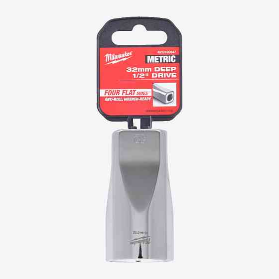 Головка хромированная метрическая удлиненная 1/2'' MILWAUKEE, 32мм Одеса