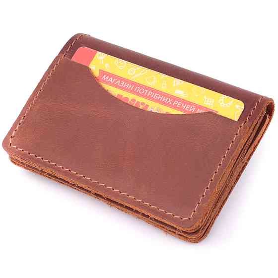 Стильная обложка на автодокументы в винтажной коже GRANDE PELLE 22874 Светло-коричневая Киев