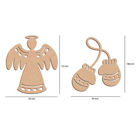 Набір ялинкових прикрас "Зимові атрибути" FDZ-533, 10 шт Вінниця