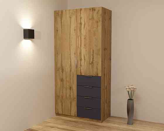 Шкаф Кристалл 1, Дуб Аппалачи/Антрацит, 1000х520х2100 Львов