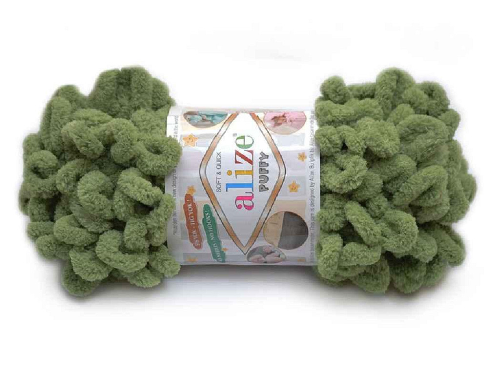 Пряжа Puffy 485 Зеленый 5шт/уп ТМ Alize Київ - фото 1