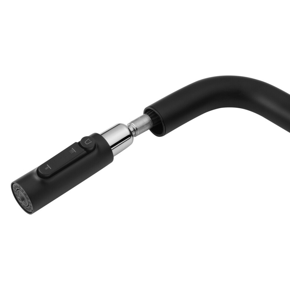 Смеситель для кухни с выдвижным изливом Kroner Element 296569B-3801 под фильтр, черный Киев - изображение 6