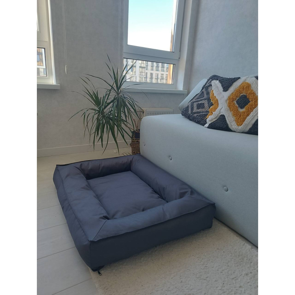 Водонепроницаемый лежак лежанка спальное место для животных со съемным чехлом графит M (75см) Киев - изображение 3