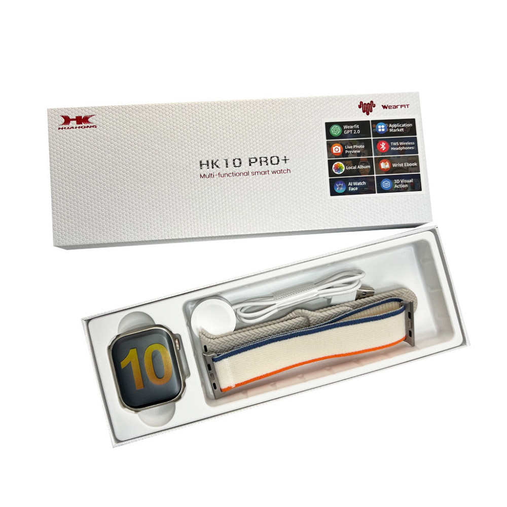 Смарт-годинник HK 10 Pro Plus 46mm. 260 mAh. IP67+Amoled Grey+Gold Киев - изображение 2