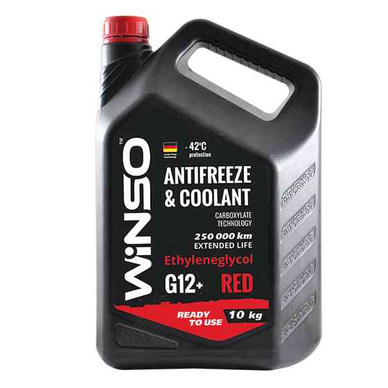 Антифриз Winso Antifreeze & Coolant Red G12+ -42°C червоний готовий 10кг Львів