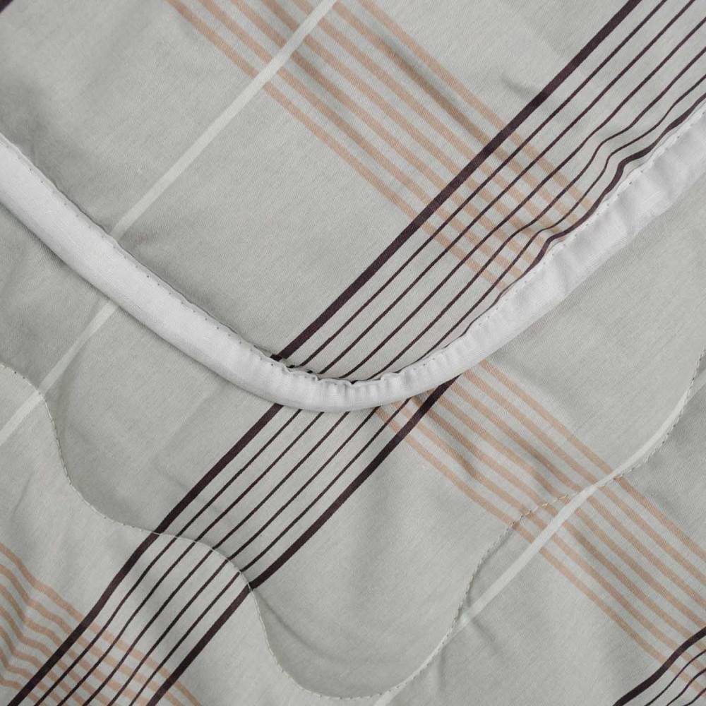 Ковдра конопляна літня Сатин Персиваль YouStar двоспальна 170х210 см (Світло-сірий) Суми - фото 3