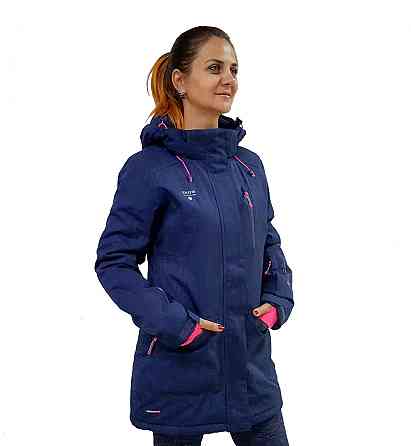 Женская удлиненная зимняя куртка- парка 