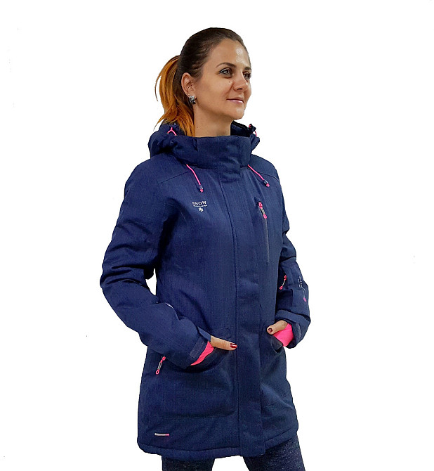 Женская удлиненная зимняя куртка- парка 