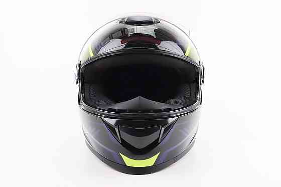 Шолом інтеграл, закритий BLD-М65 S (55-56см), ЧОРНИЙ/НЕОНОВО-ЖОВТО-СИНІЙ Киев