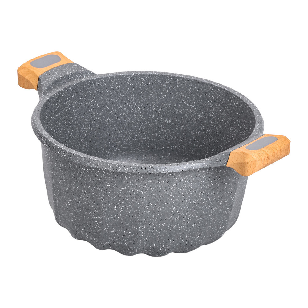 Велика алюмінієва каструля з кришкою, діаметр 28 см, з антипригарним покриттям, 8 літрів HP-4-434G Коломия - фото 2