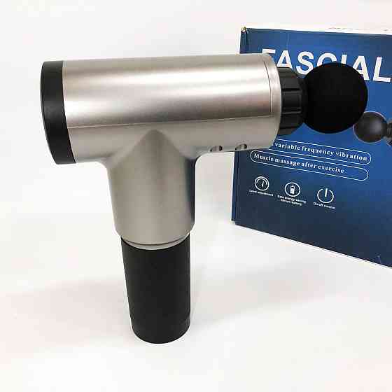 Аккумуляторный массажер для икр Fascial Gun KH-320, Массажер мышечный с разными насадками YU-16 Львов