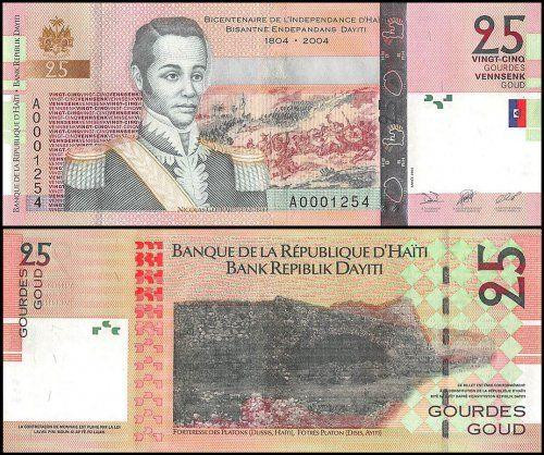 Гаити / Haiti 25 Gourdes 2004 Pick 273 UNC Полтава - изображение 1