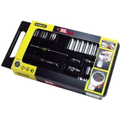 Набір інструментів Stanley торцевих 1/4", 35 шт. (1-87-010) Вінниця - фото 2