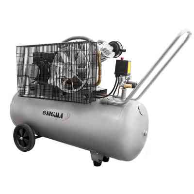 Компрессор Sigma двухцилиндровый ременной 2.5кВт 396л/мин 10бар 100л (2 крана) (7044151) Винница