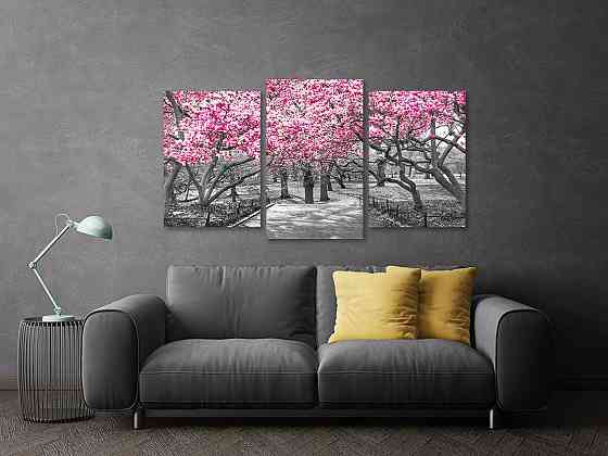 Модульна картина у вітальню/ спальню Рожева Магнолія    Art-550_3 Київ