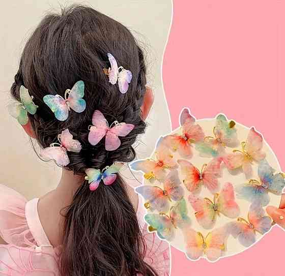 Комплект шпильок "Метелики" 6 шт. Різнокольоровий 7 Сміла