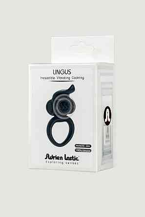 Ерекційне кільце Lingus Black з вібрацією Sex Aura Київ