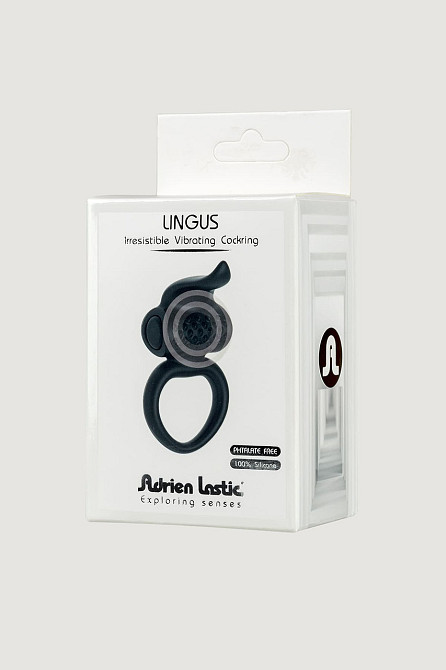 Ерекційне кільце Lingus Black з вібрацією Sex Aura Київ - фото 5