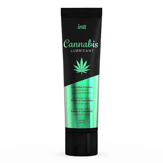 Лубрикант на водной основе Intt Cannabis (100 мл) с маслом семян конопли, не растекается Sex Aura Киев