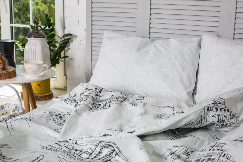 Ecotton Комплект постільної білизни Ecotton двоспальний 180х215 см білий Місто Киев - изображение 2