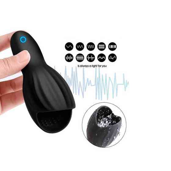 Автоматический мастурбатор для головки члена Glans - Черный - 10*4 см Винница