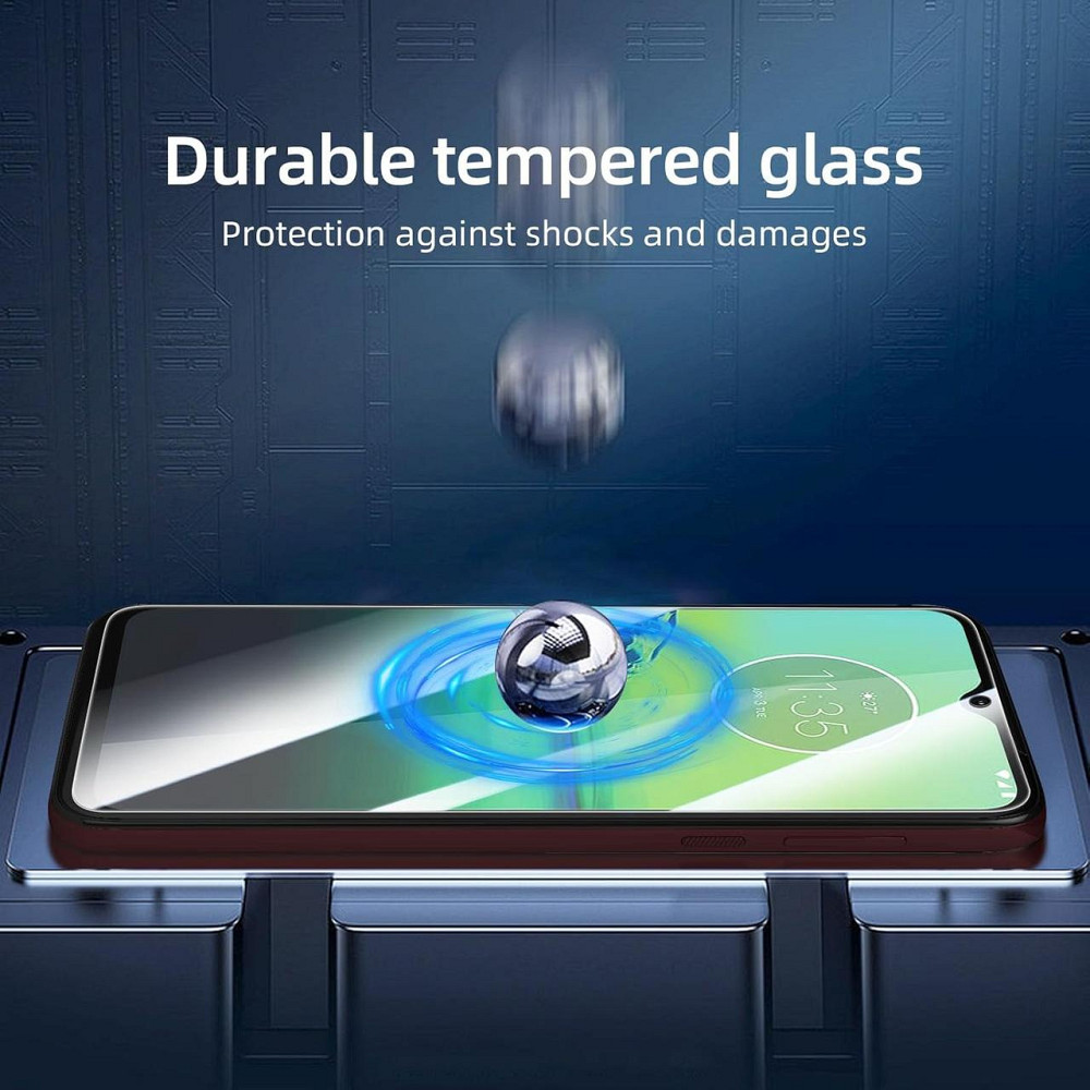 Защитное стекло NEW'C Motorola Moto G8 Play прозрачное 2 шт закаленное 0.33 мм 9H без пузырей Киев - изображение 8