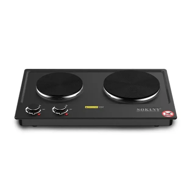 Электрическая плита двухконфорочная дисковая SK-07002 2500Вт с регулировкой мощности и равномерным нагревом Одесса - изображение 2