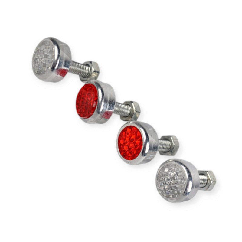 Болт номера - катафоти 2 червоних, 2 білих Мукачево - фото 1