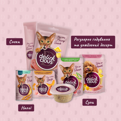 Влажный корм для кошек Delickcious Напиток с тунцем 140 г (4820269141544) Винница - изображение 8