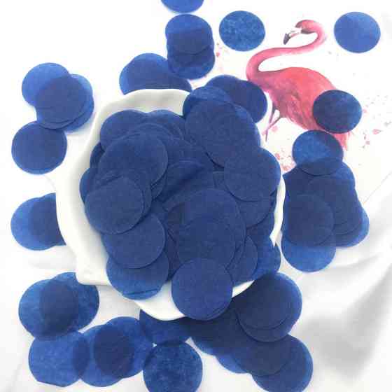 Конфетти кружки из бумаги 10 г 25 мм синий Киев