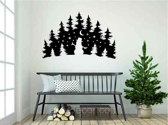 Декоративное настенное Панно «Новый год», Декор на стену 90*57 см, Чёрный Киев