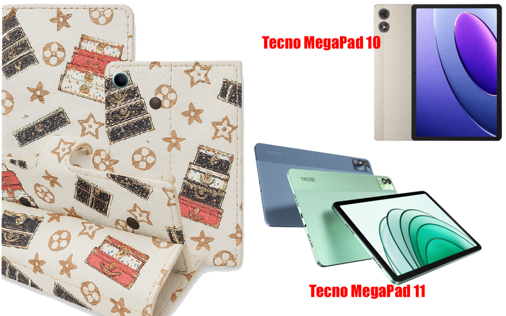 Книжка-трансформер для планшета Tecno Megapad 10, Megapad 11, колір Black Lyi White Київ - фото 1