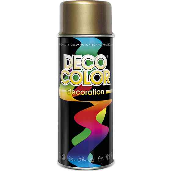 Краска аэрозольная алкидная DecoColor золото 400мл Киев