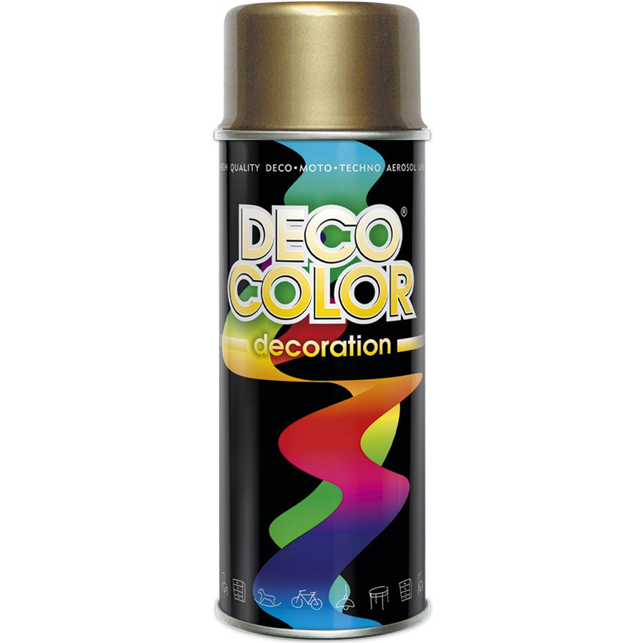 Краска аэрозольная алкидная DecoColor золото 400мл Киев - изображение 1