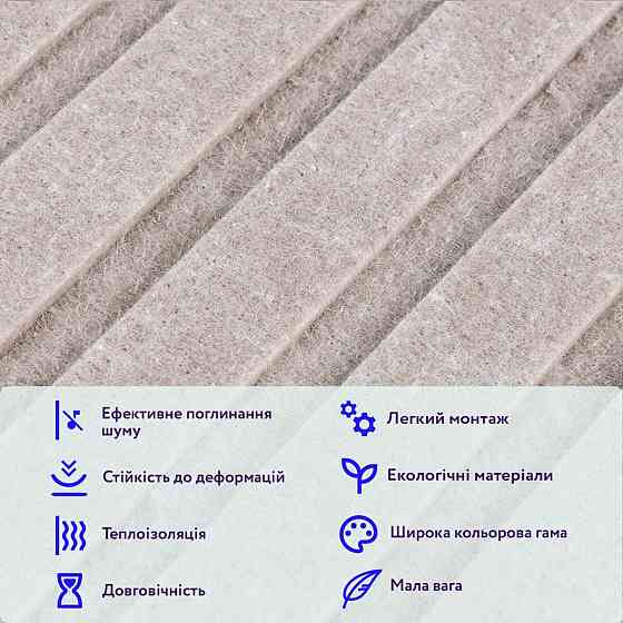 Звукоізоляційна темно-бежева панель Київ