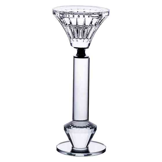 Yiwu Підсвічник скляний на ніжці 6×17.3 см прозорий декоративний підсвічник на стіл HP-4-10S Коломия