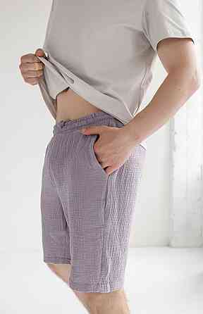 Мужские шорты муслиновые Темно-Серый M Харьков