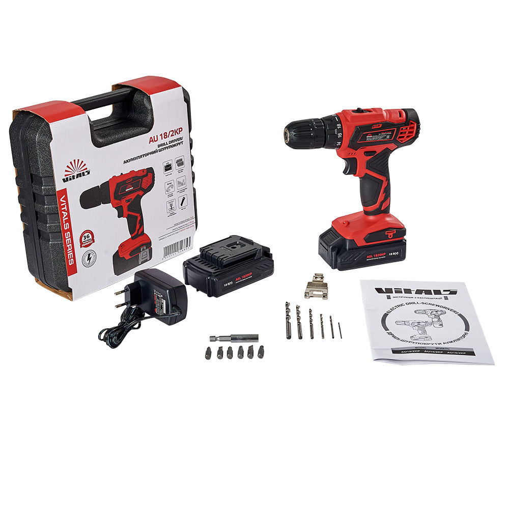 Дриль-шурупокрут акумуляторний Vitals AU 18/2KP Харків - фото 2