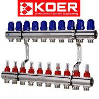 Колектор для теплої підлоги "Koer" на 10 контурів Харків - фото 1