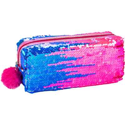 Пенал Cool For School з паєтками та помпоном 1 відділення рожевий (CF87053) Вінниця