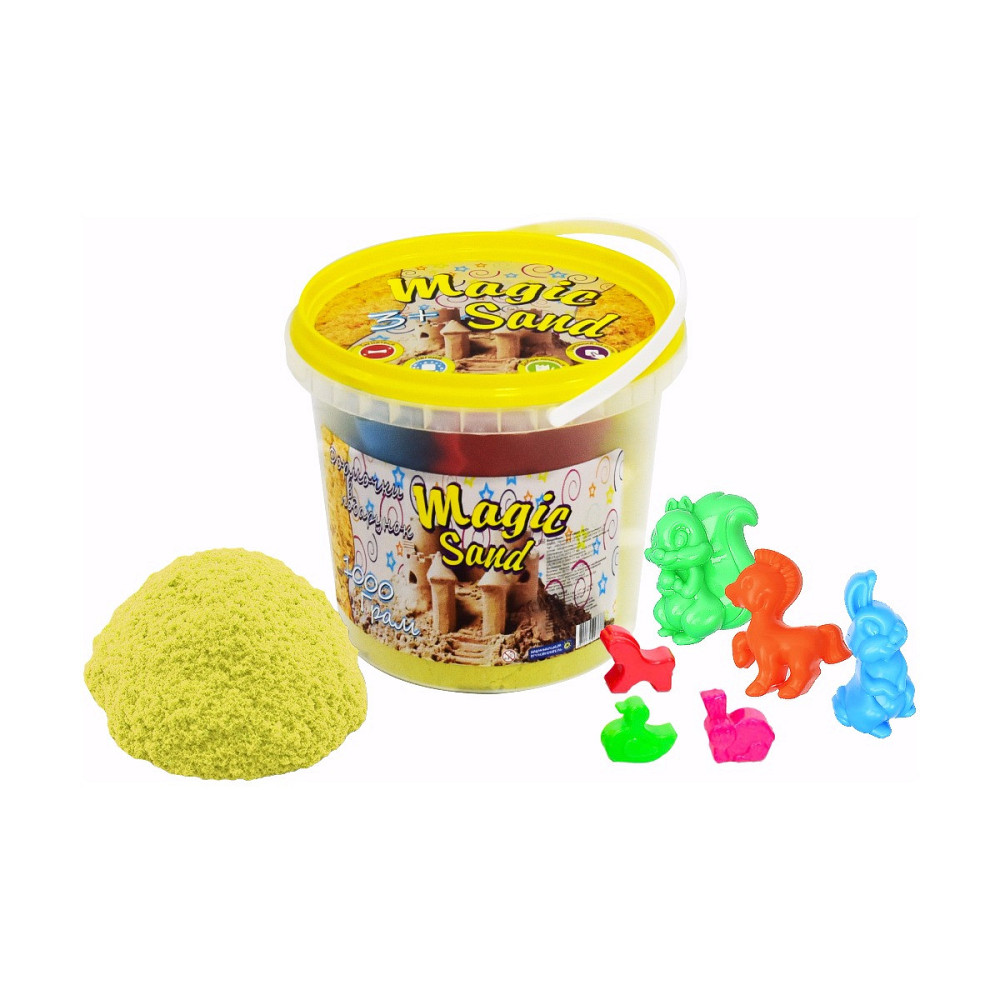 Magic sand  жовтого кольору у відрі 1 кг, шт Киев - изображение 1