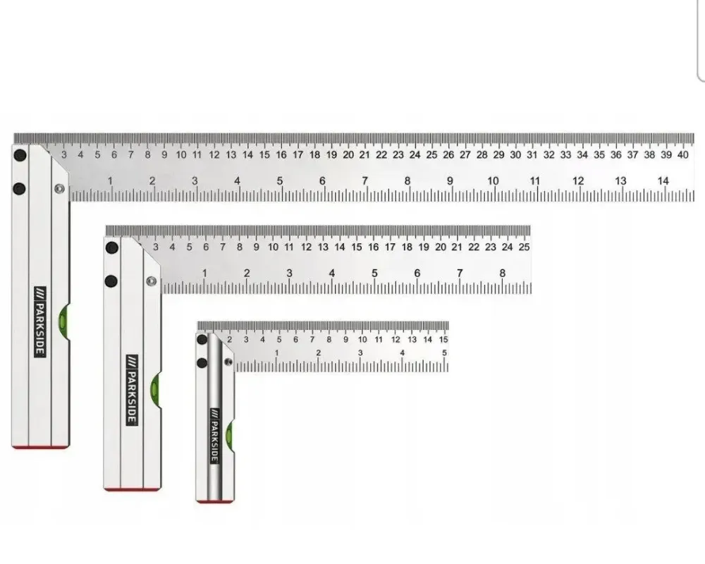 Набор угольников и уровень Parkside (3 шт.: 50 см, 25 см, 15 см) Германия Полтава - изображение 1