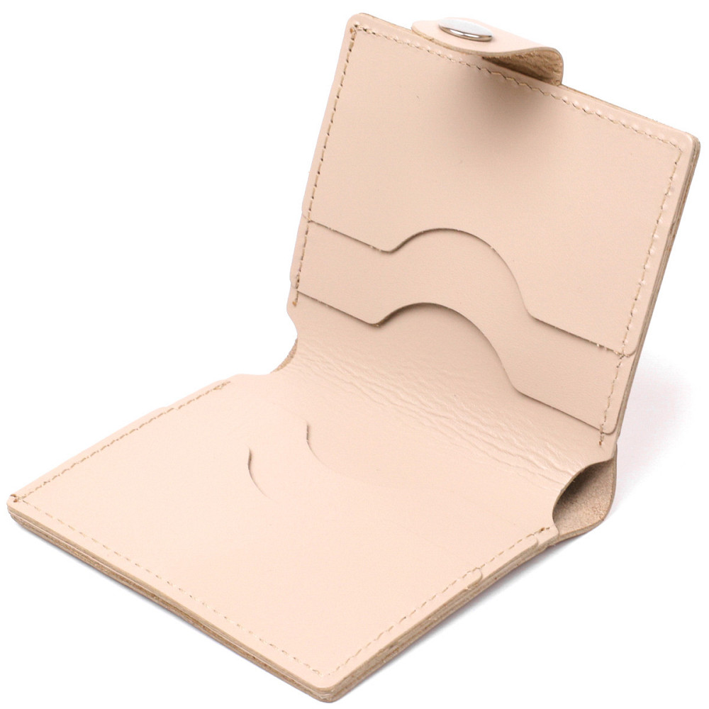 Классическое кожаное портмоне Shvigel 16510 Бежевый Киев - изображение 5