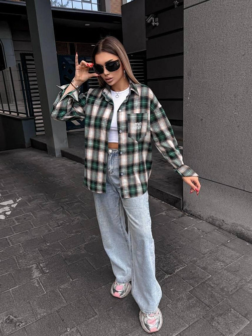 Жіноча сорочка в клітинку ( з накатом) Одеса - фото 2