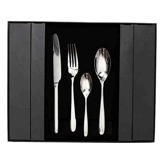 Yiwu Набір столових приборів на 6 персон 24 предмети столовий набір приборів Сріблястий HP-20-2 Київ