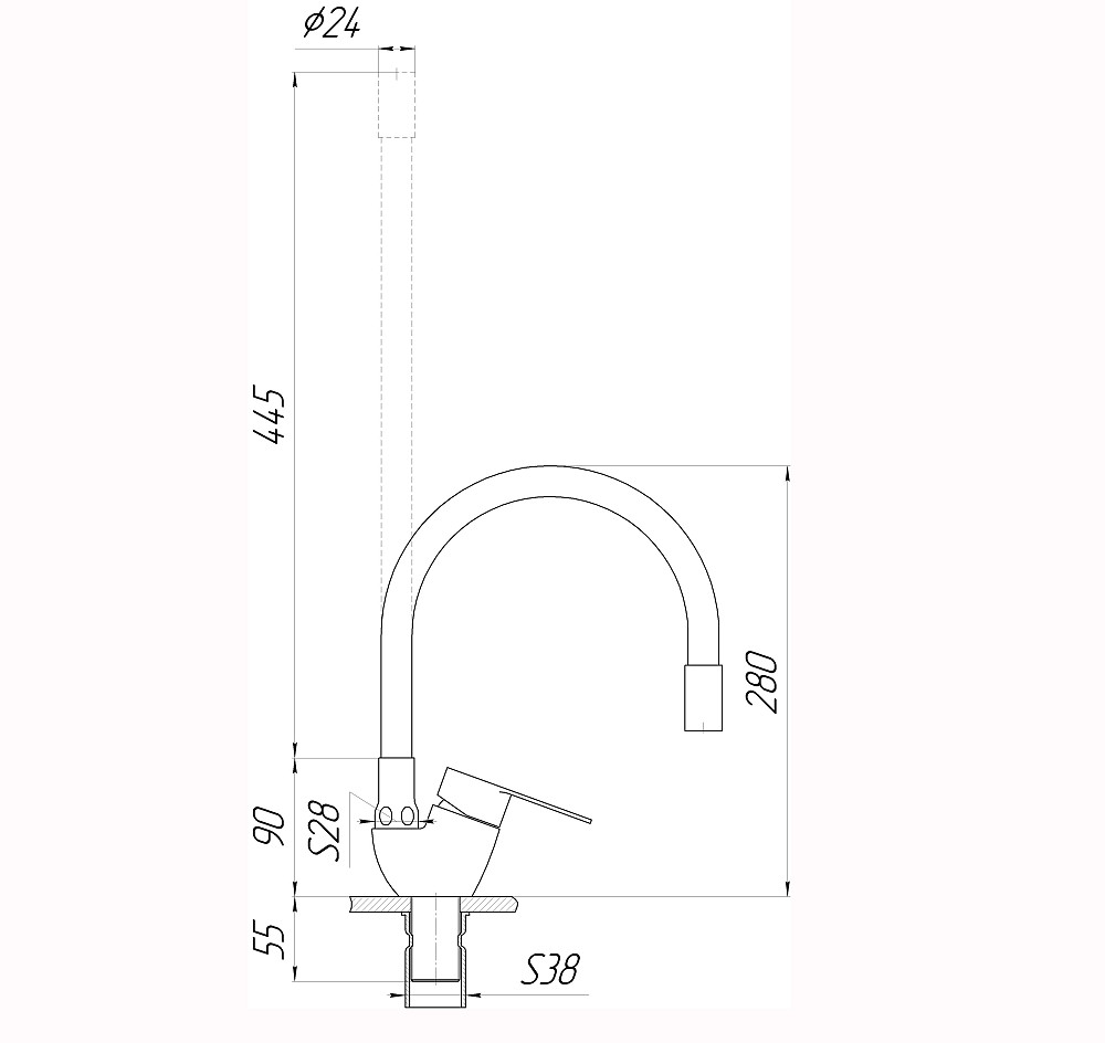 Змішувач для кухні Globus Lux MAIN SM-203SB Тернополь - изображение 6