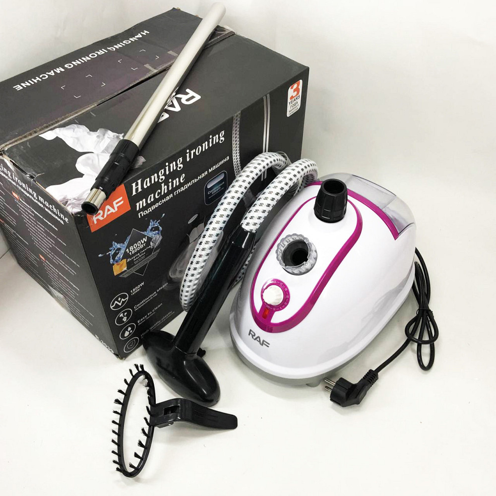 Отпариватель для одежды вертикальный RAF R.3039 со стойкой для одежды 1800 Вт. MB-945 Цвет: розовый Киев - изображение 3
