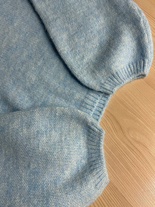 Свитер женский Fancy Matinee 6119 оверсайз меланж, голубой, one size Киев - изображение 4